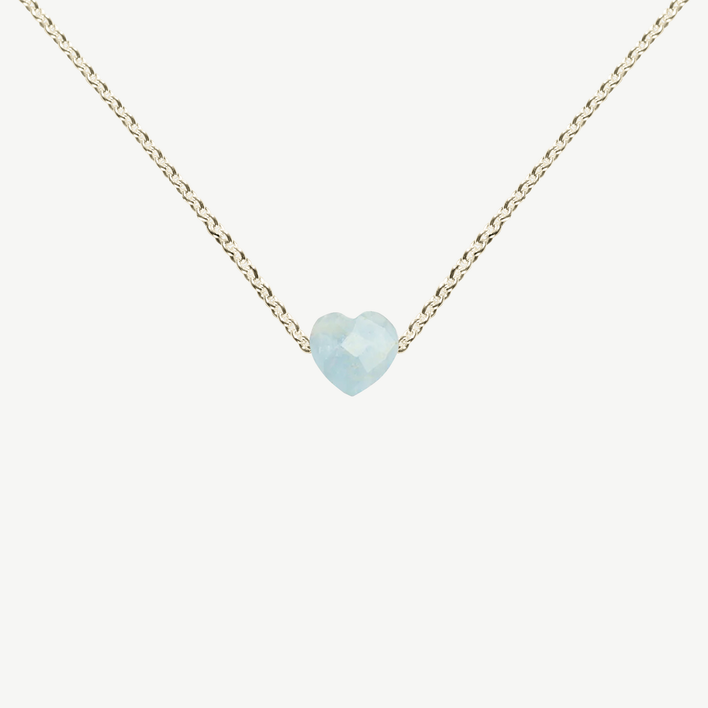 Heart Aquamarine Necklace