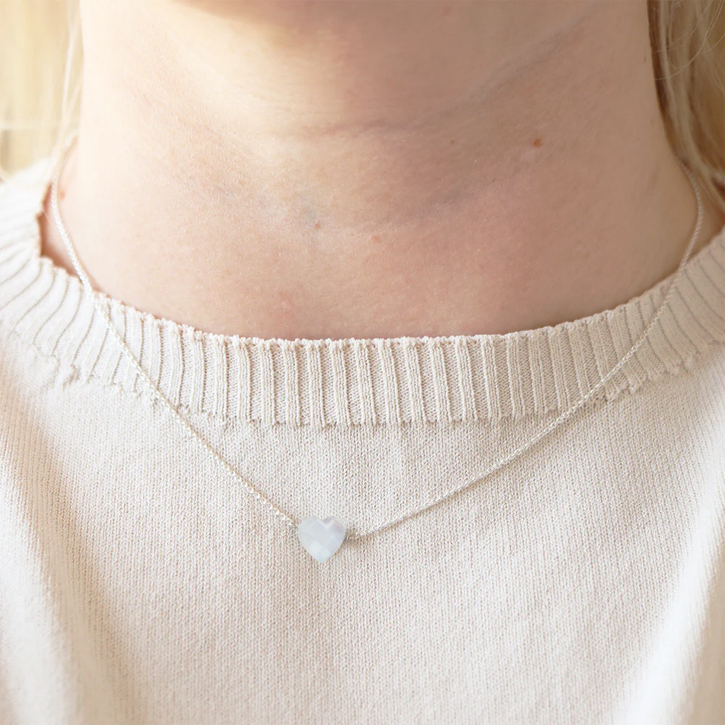 Heart Moonstone Necklace