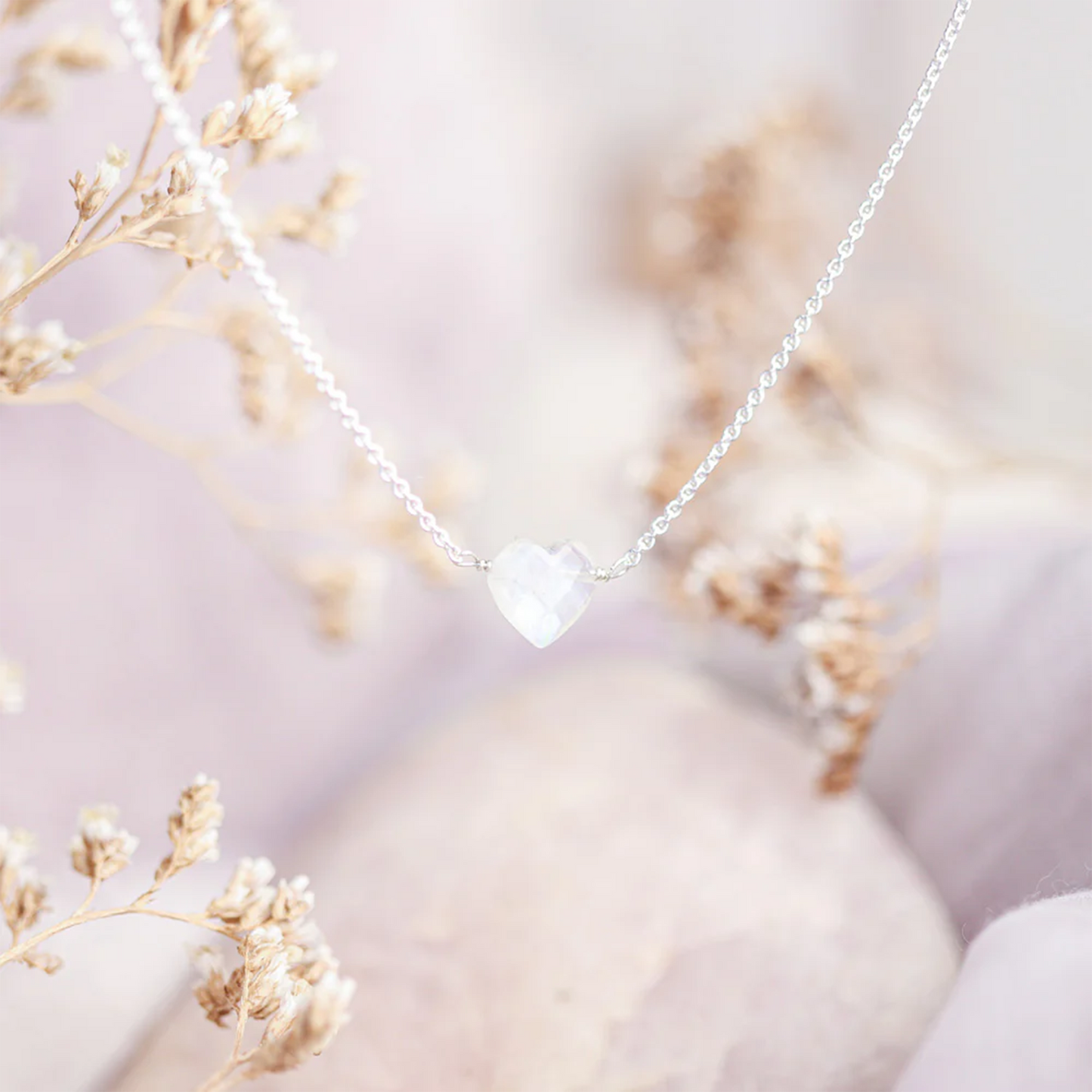 Heart Moonstone Necklace