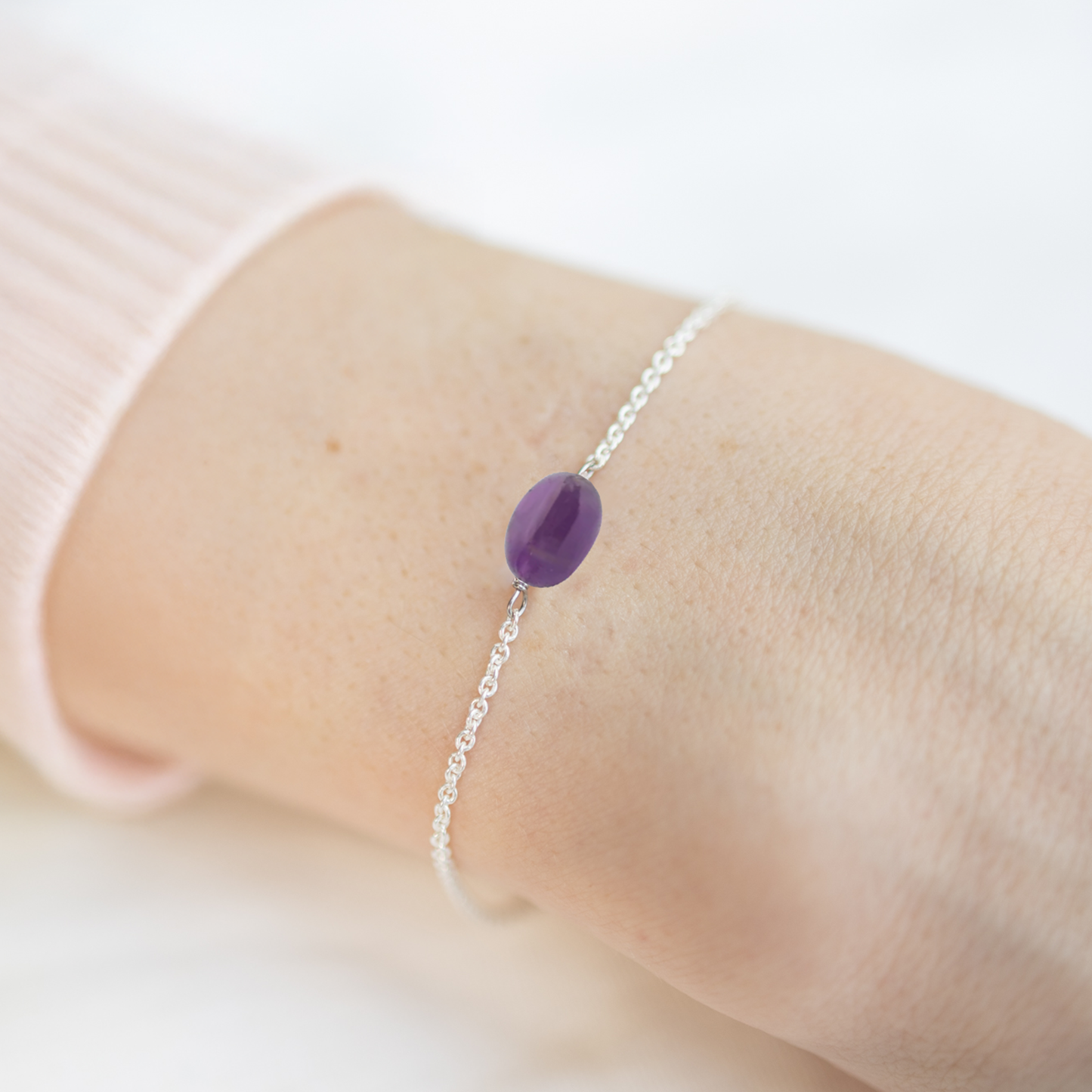 Oval Amethyst Bracelet
