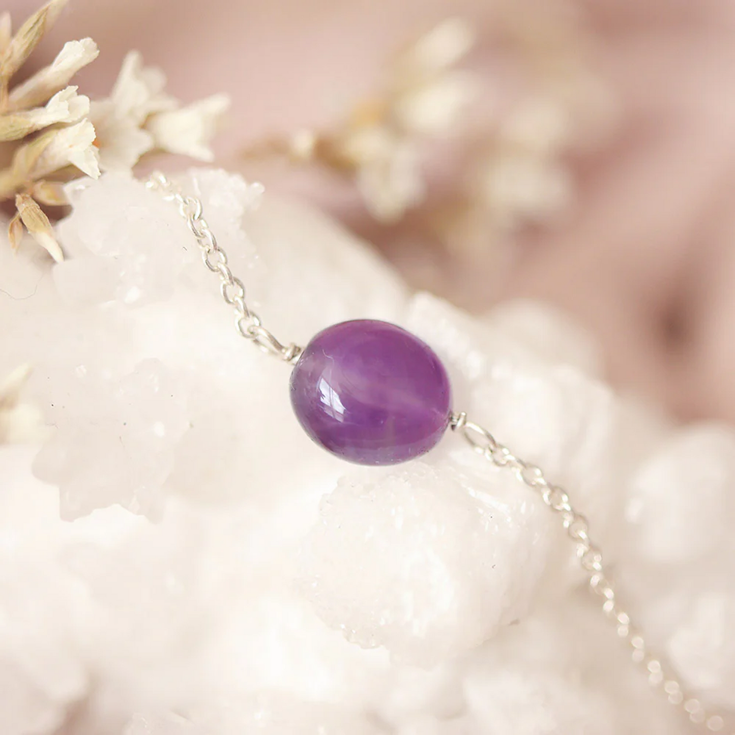 Oval Amethyst Bracelet