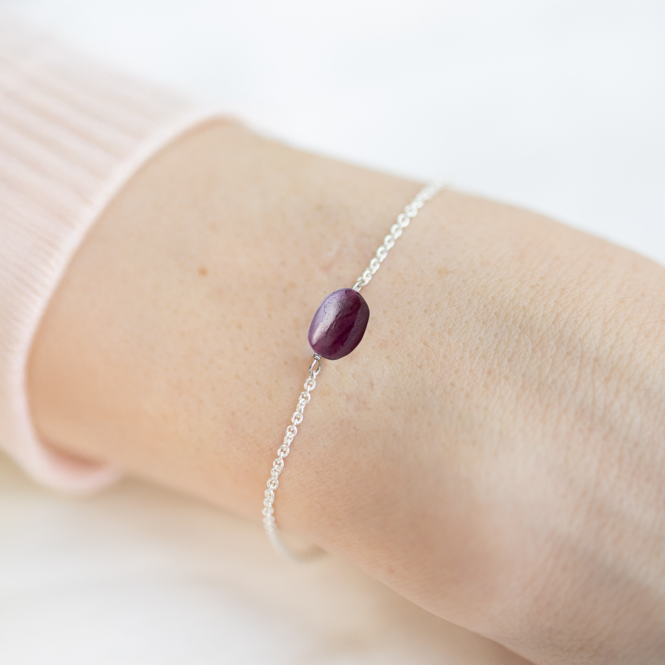 Oval Ruby Bracelet