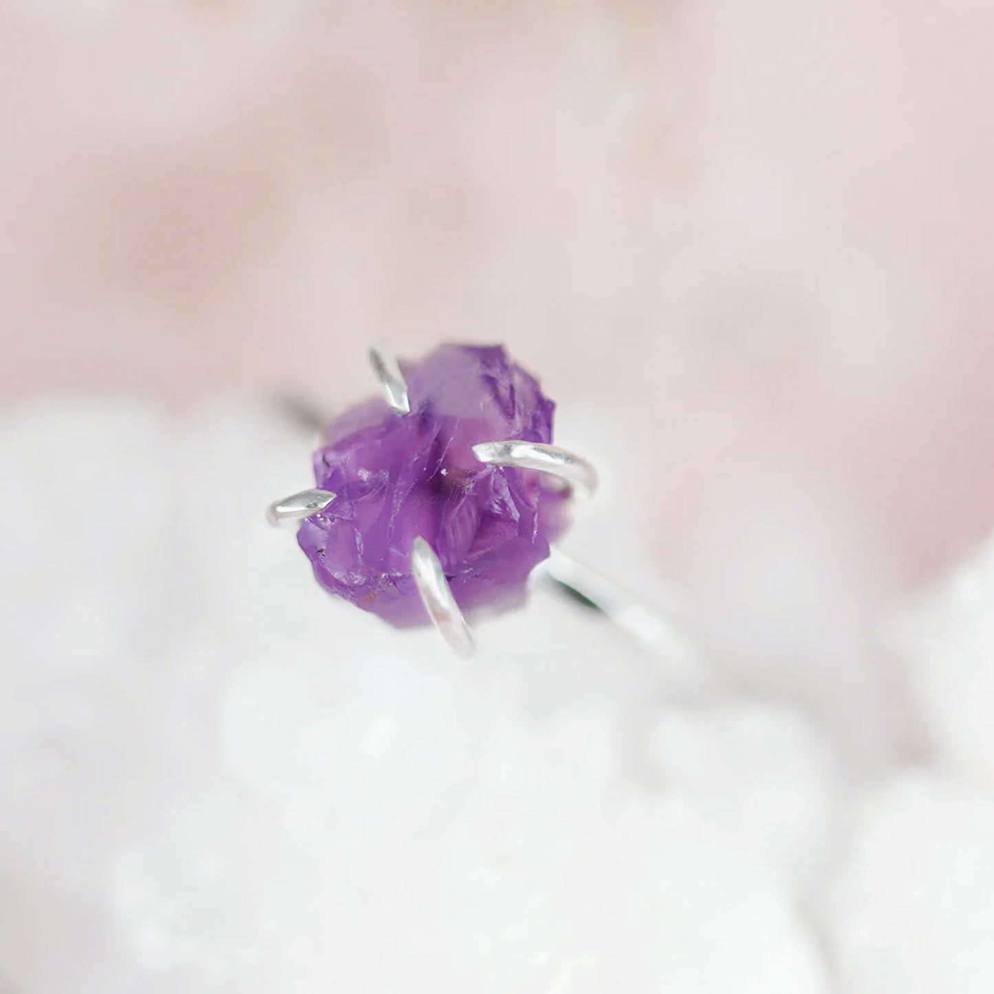 Raw Amethyst Ring