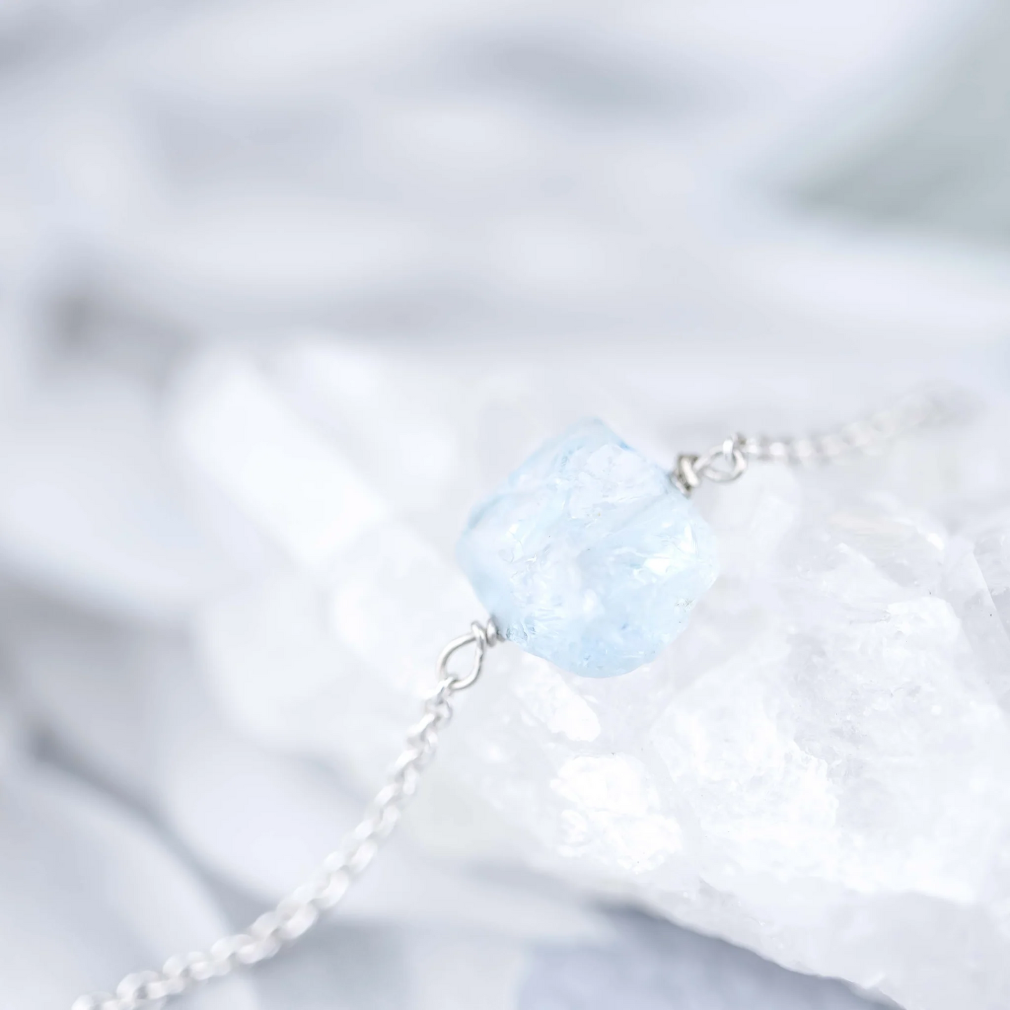 Raw Aquamarine Bracelet