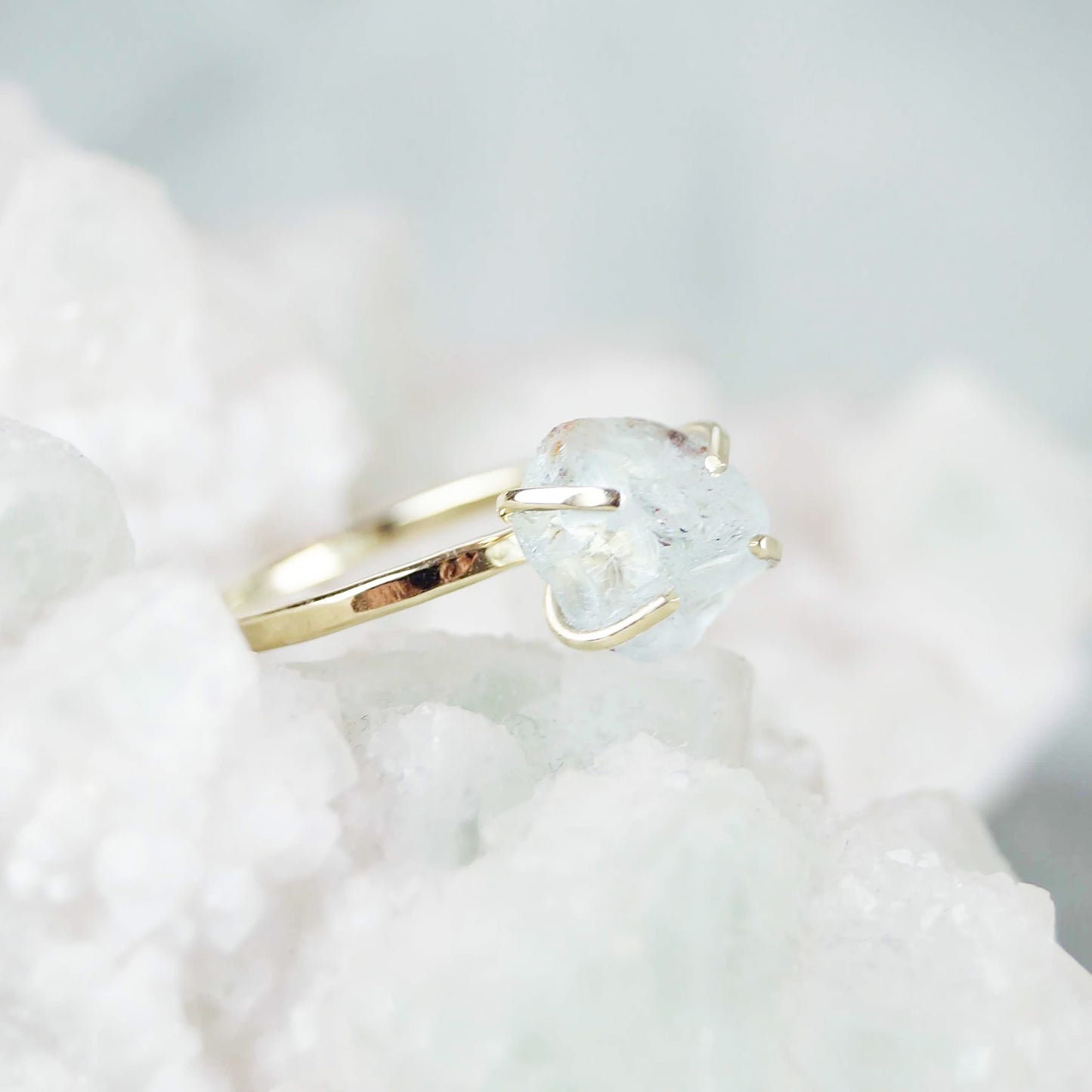 Raw Aquamarine Ring