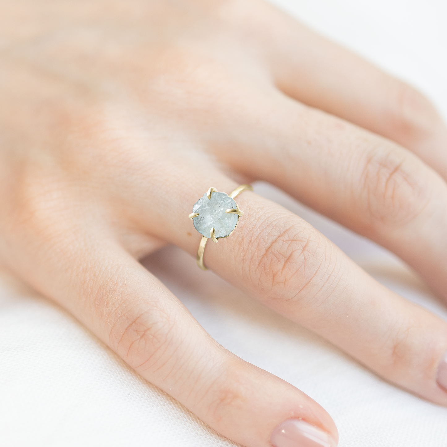 Raw Aquamarine Ring