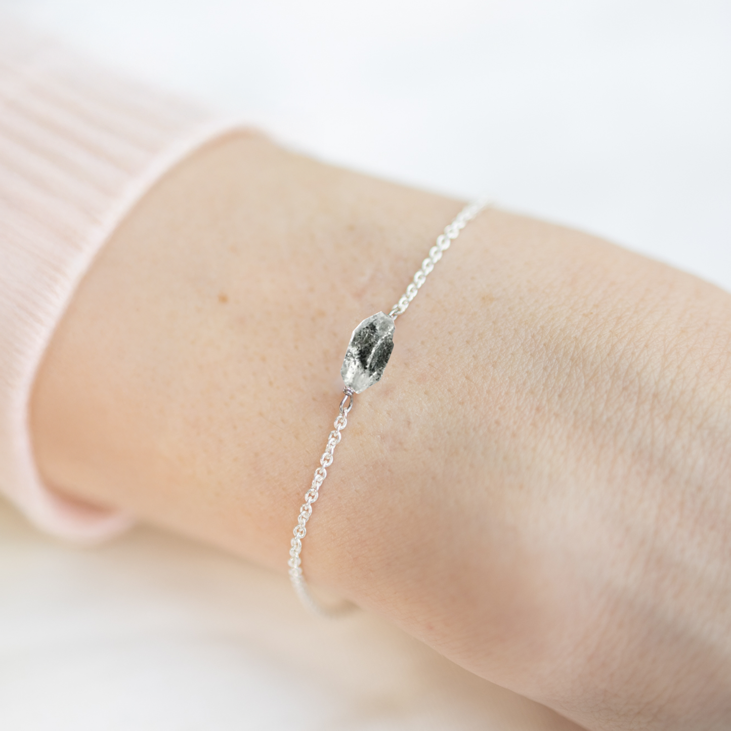 Raw Herkimer Diamond Bracelet