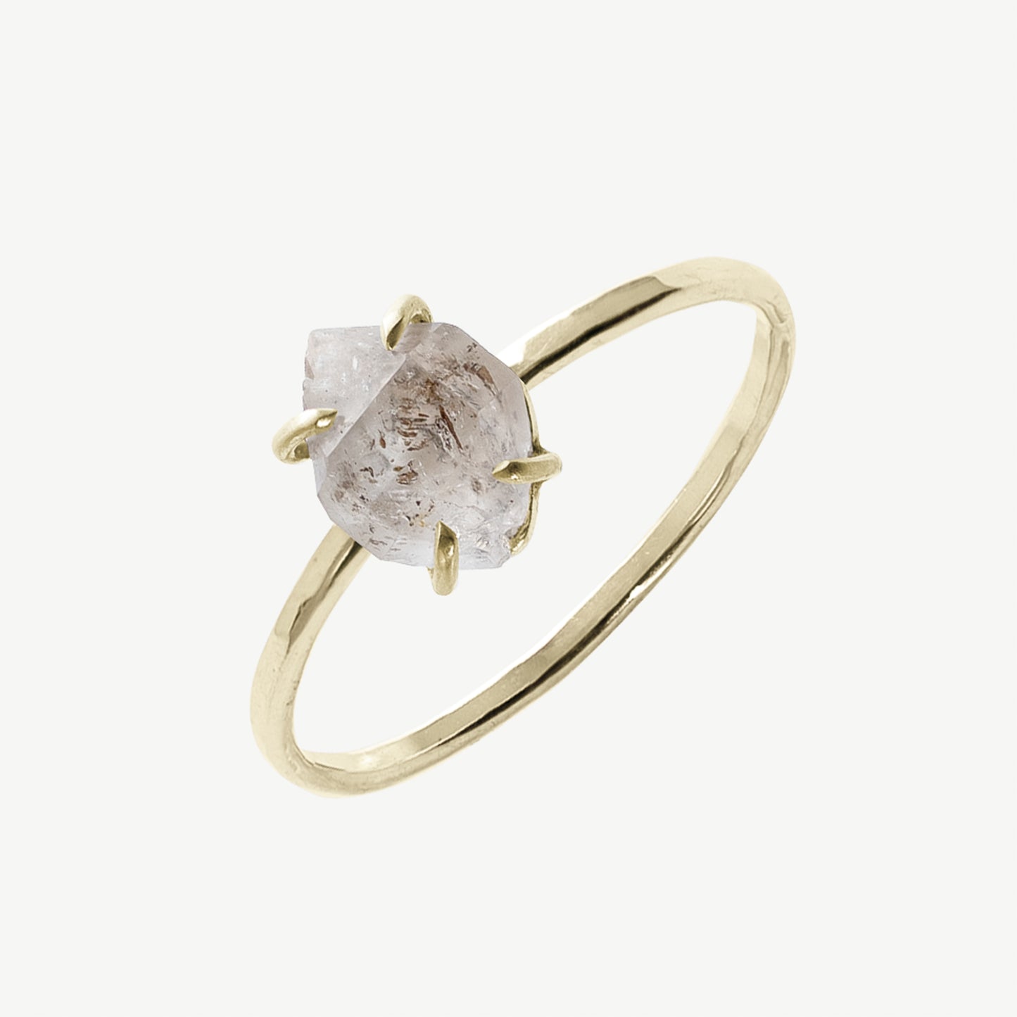 Raw Herkimer Diamond Ring