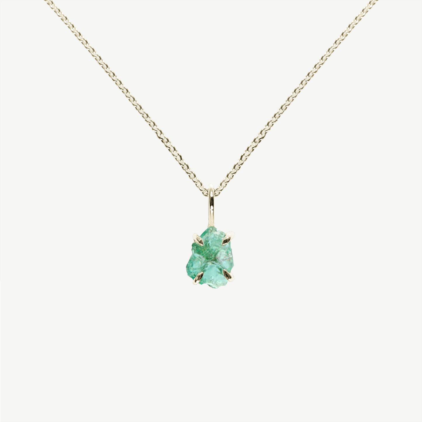 Raw Emerald Necklace