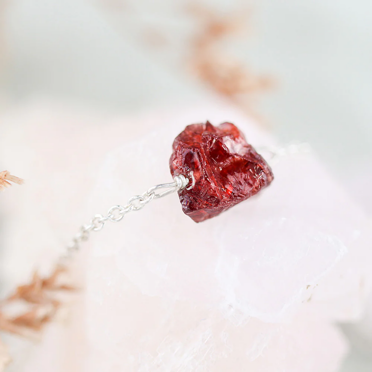 Raw Garnet Bracelet