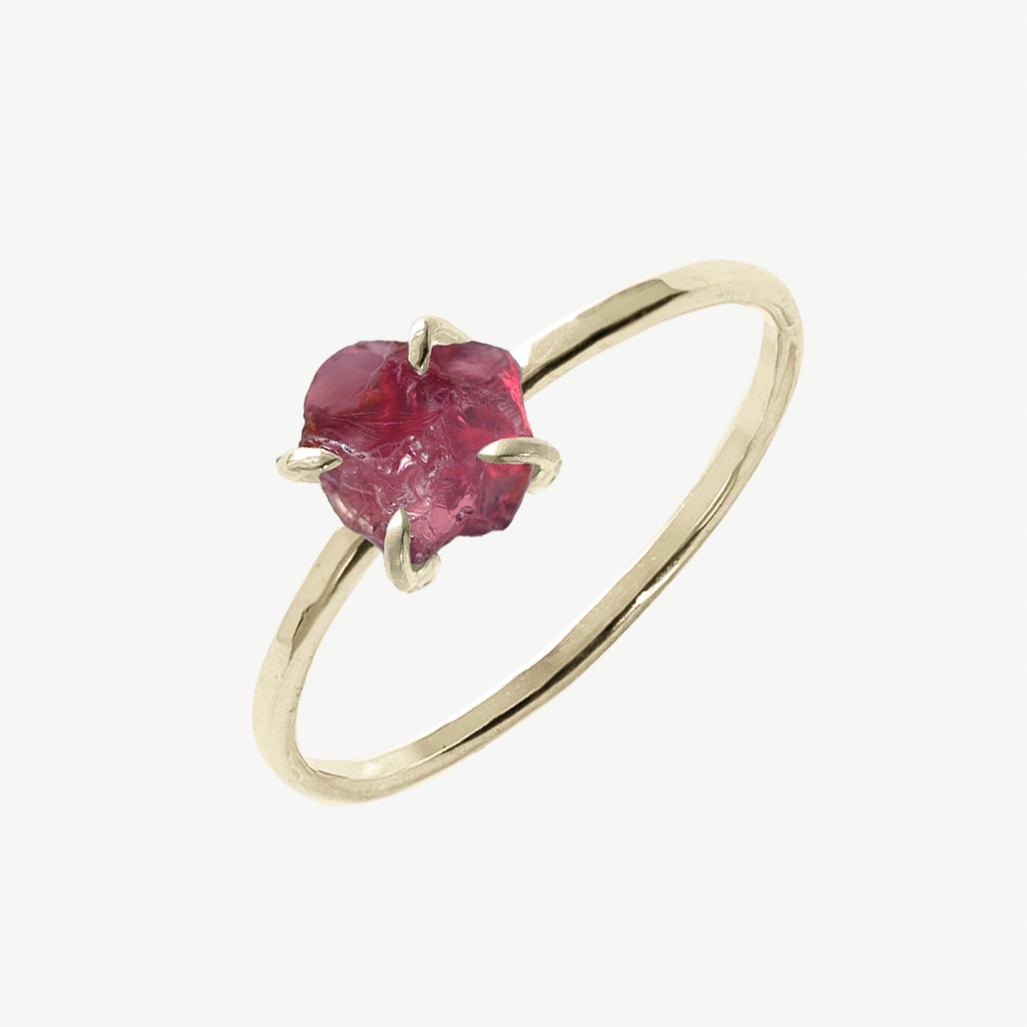 Raw Garnet Ring