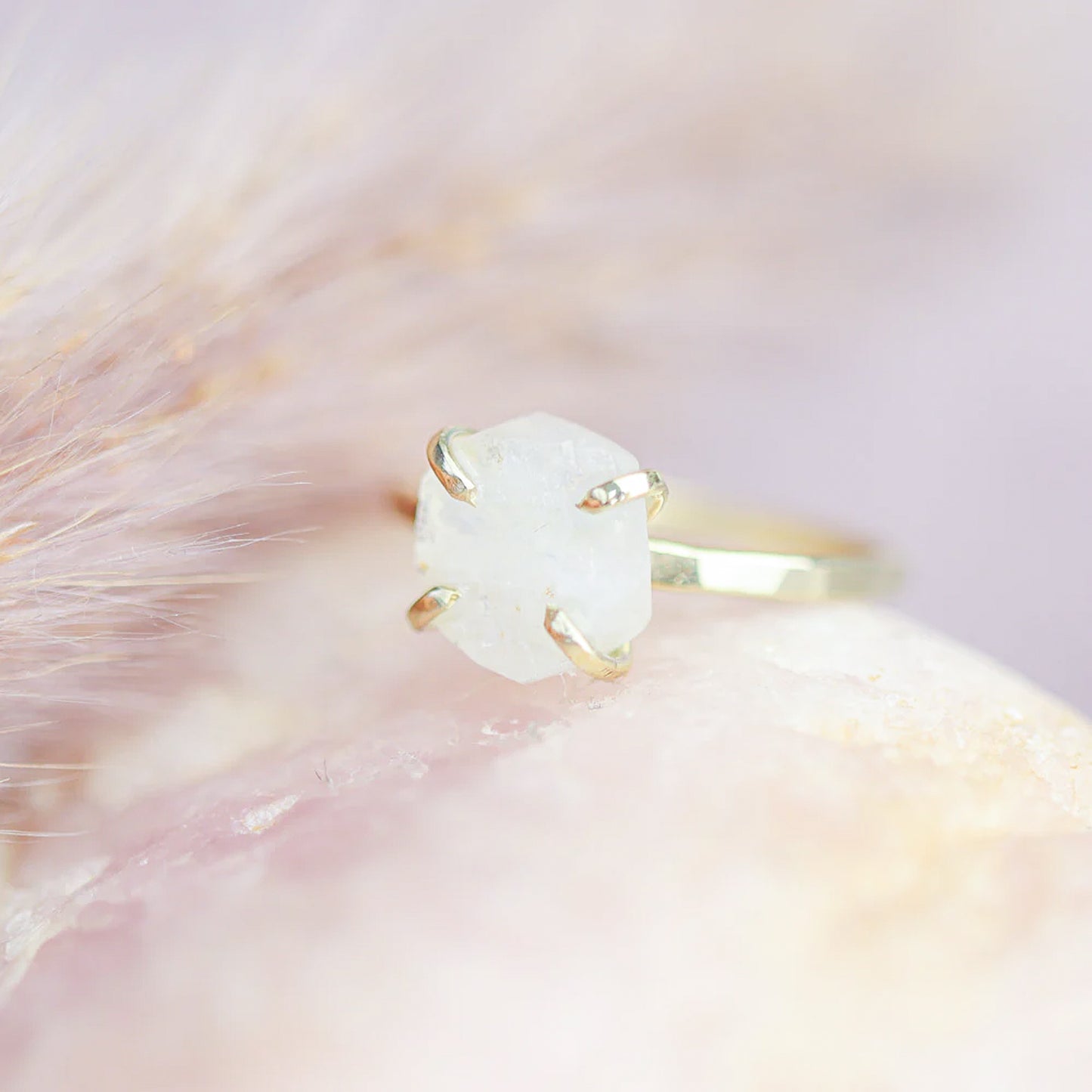 Raw Moonstone Ring