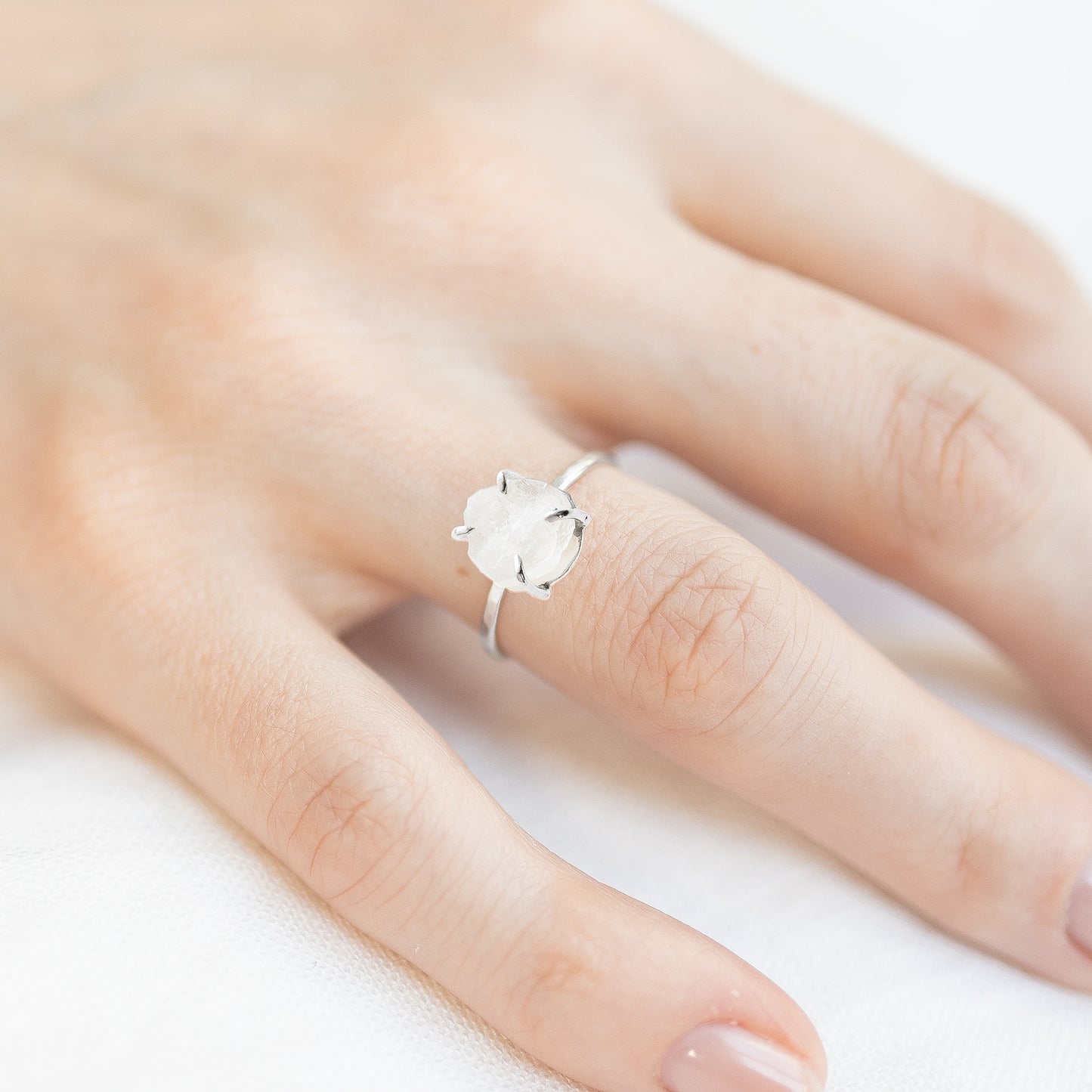 Raw Moonstone Ring