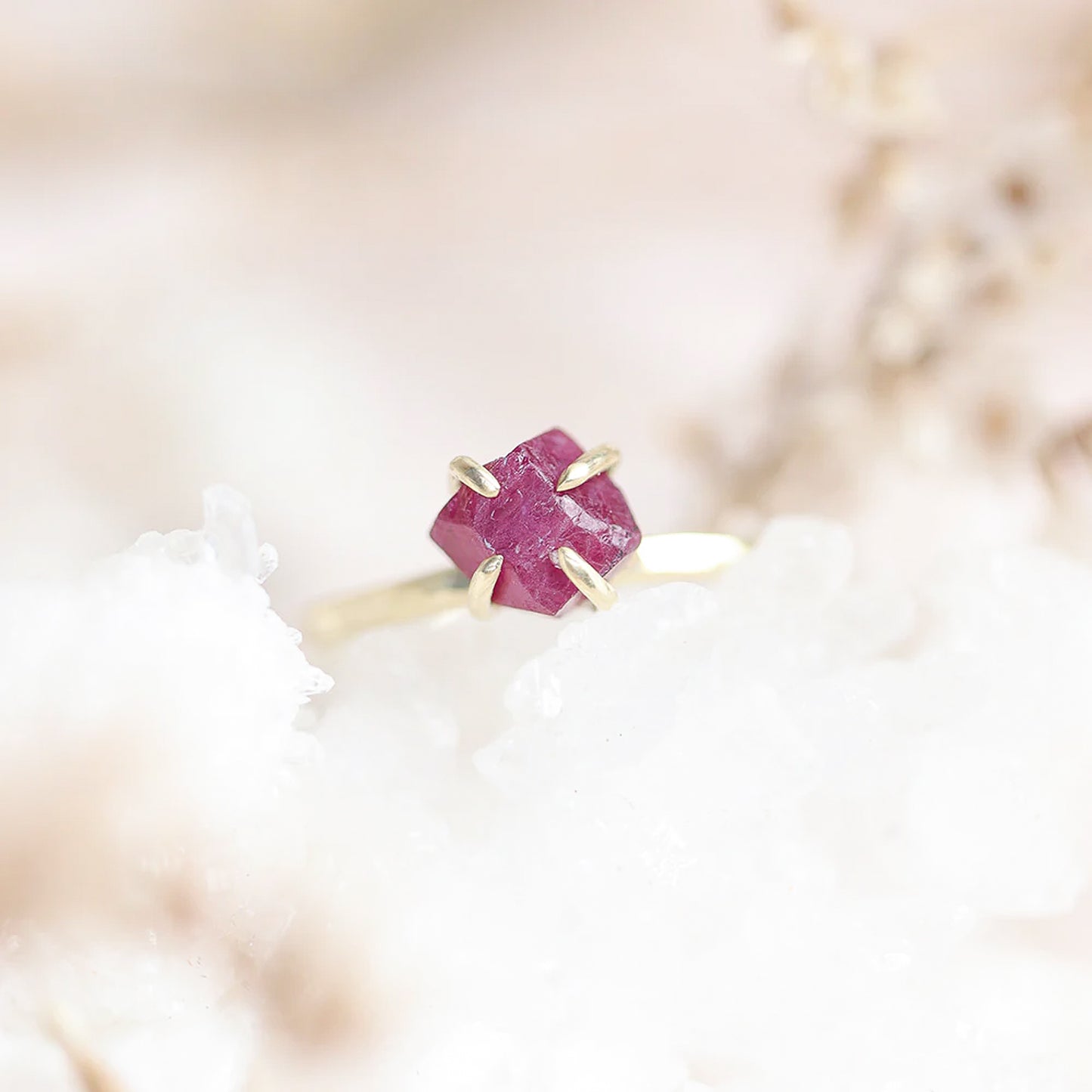 Raw Ruby Ring