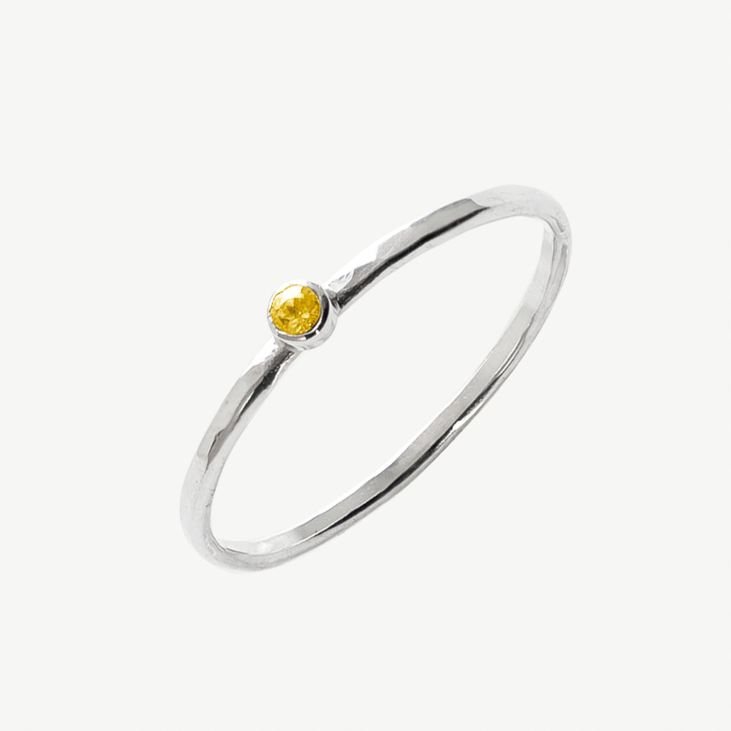 Round Citrine Ring