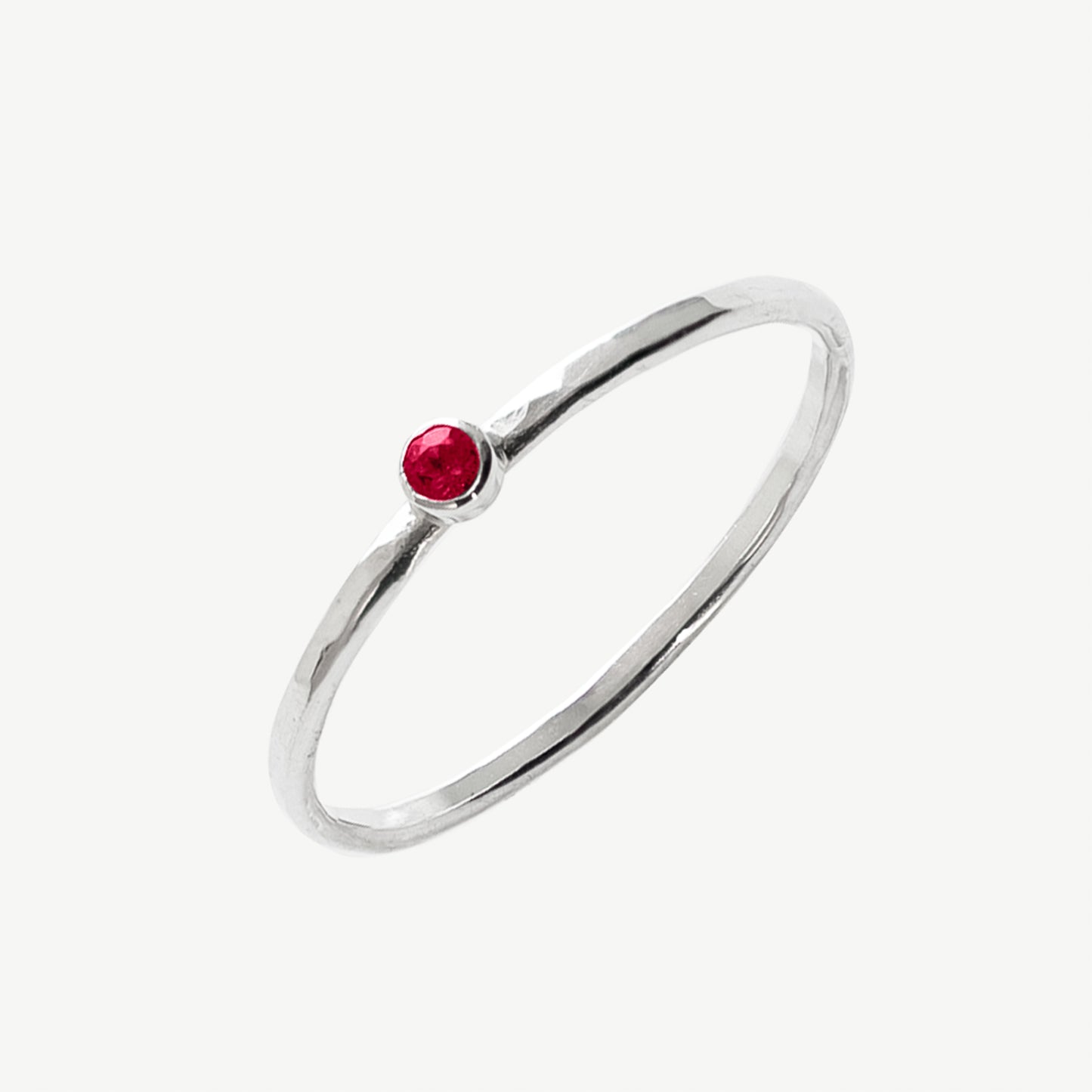 Round Garnet Ring