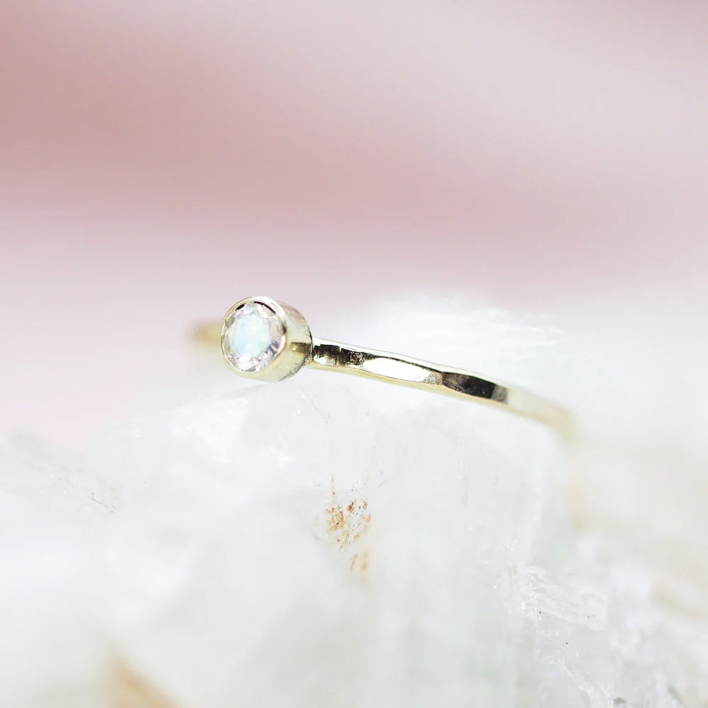 Round Moonstone Ring