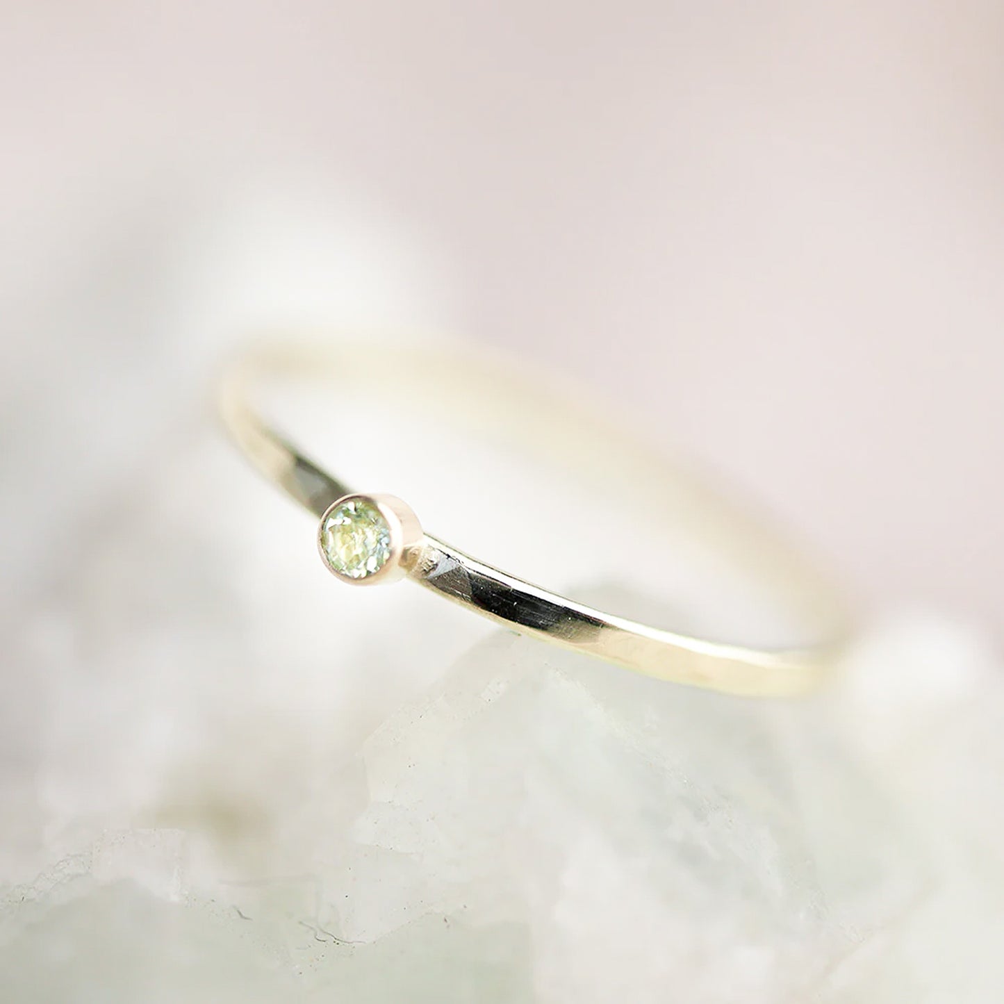 Round Peridot Ring