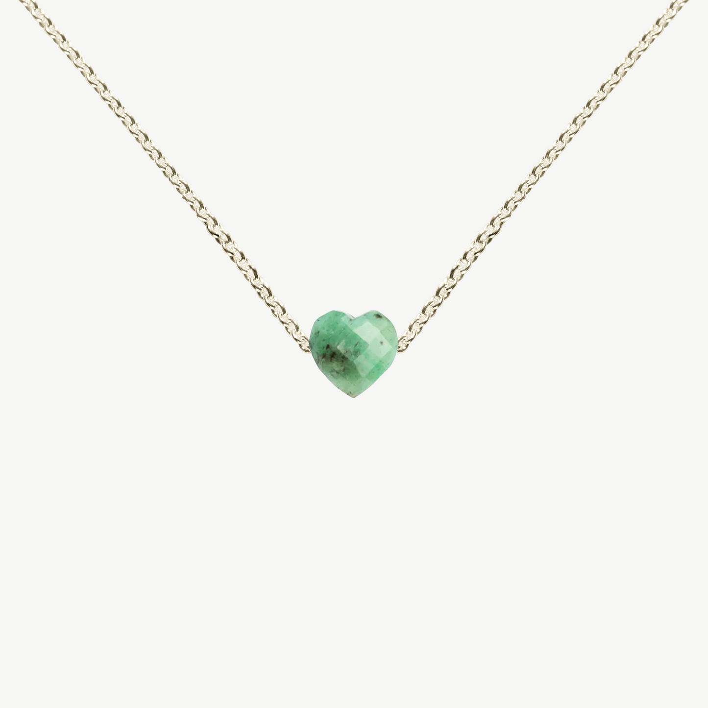 Heart Emerald Necklace