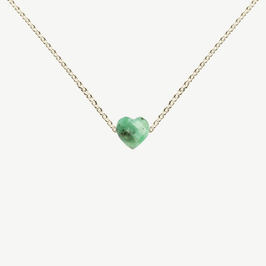 Heart Emerald Necklace
