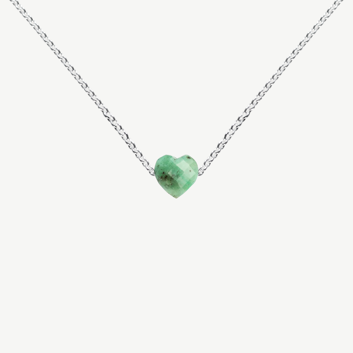 Heart Emerald Necklace