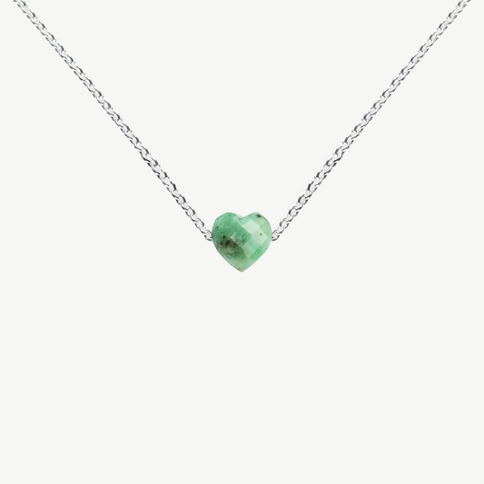 Heart Emerald Necklace