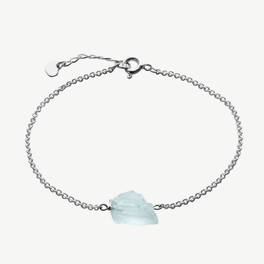 Raw Aquamarine Bracelet