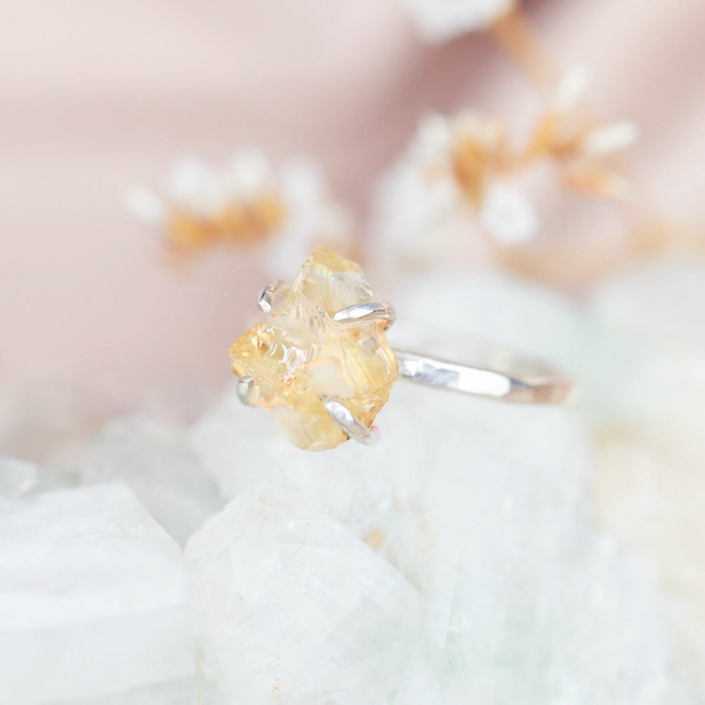Raw Citrine Ring