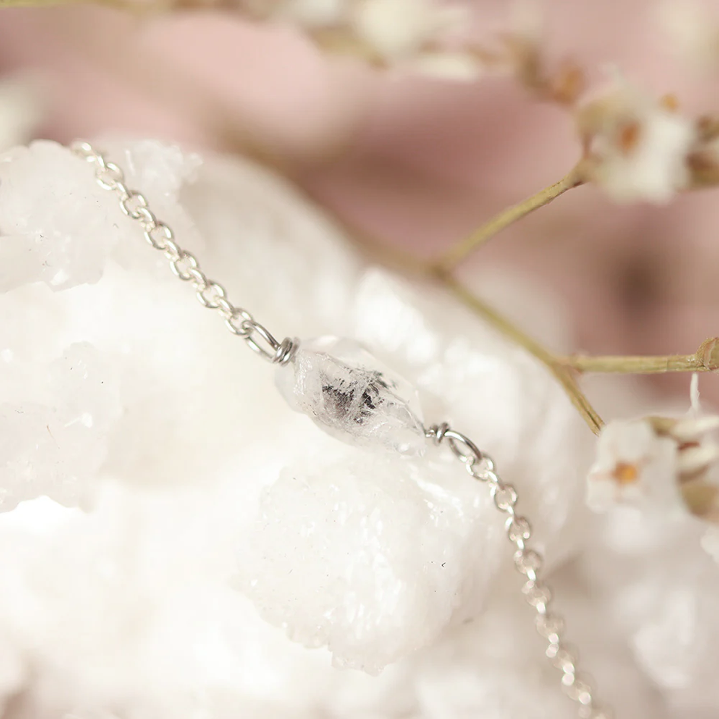 Raw Herkimer Diamond Bracelet