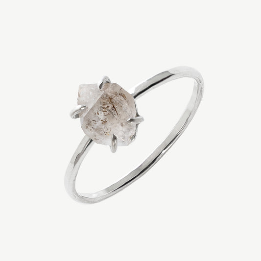 Raw Herkimer Diamond Ring