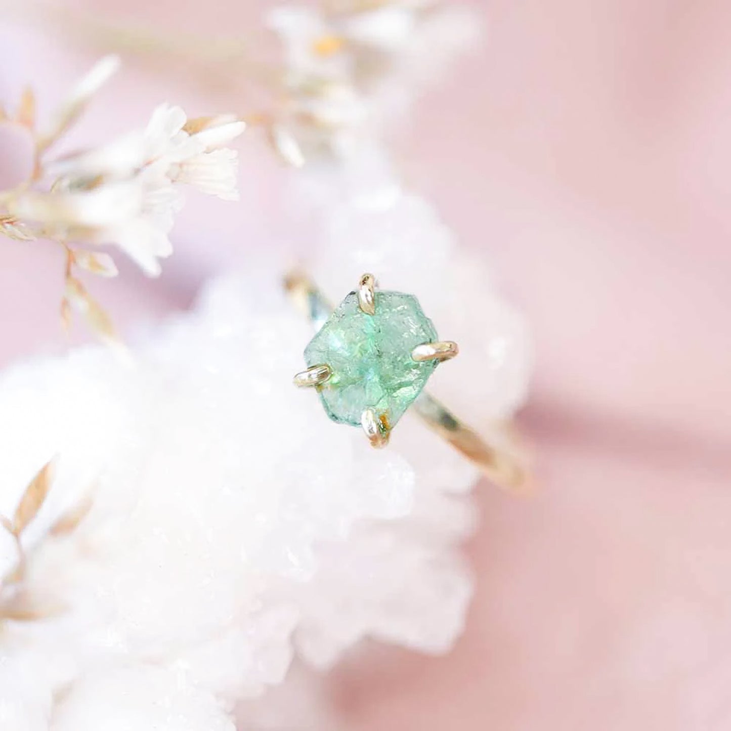 Raw Emerald Ring