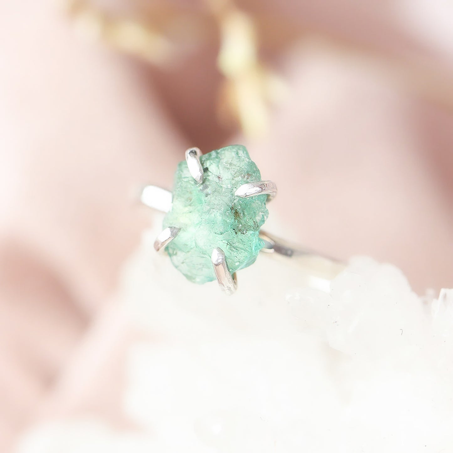 Raw Emerald Ring