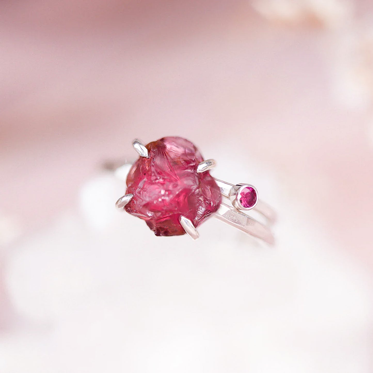 Raw Garnet Ring