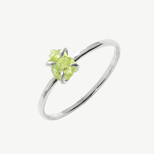 Raw Peridot Ring