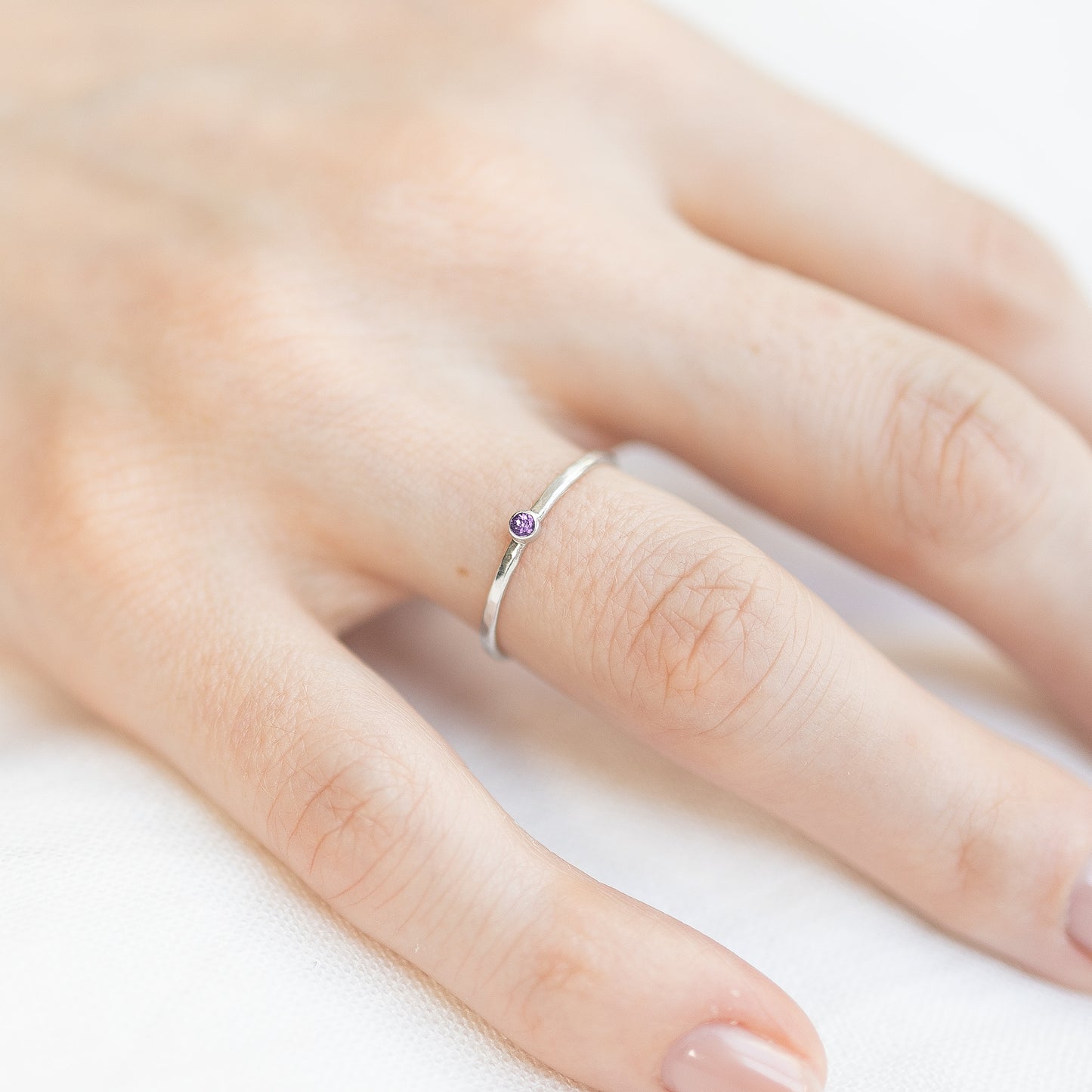 Round Amethyst Ring