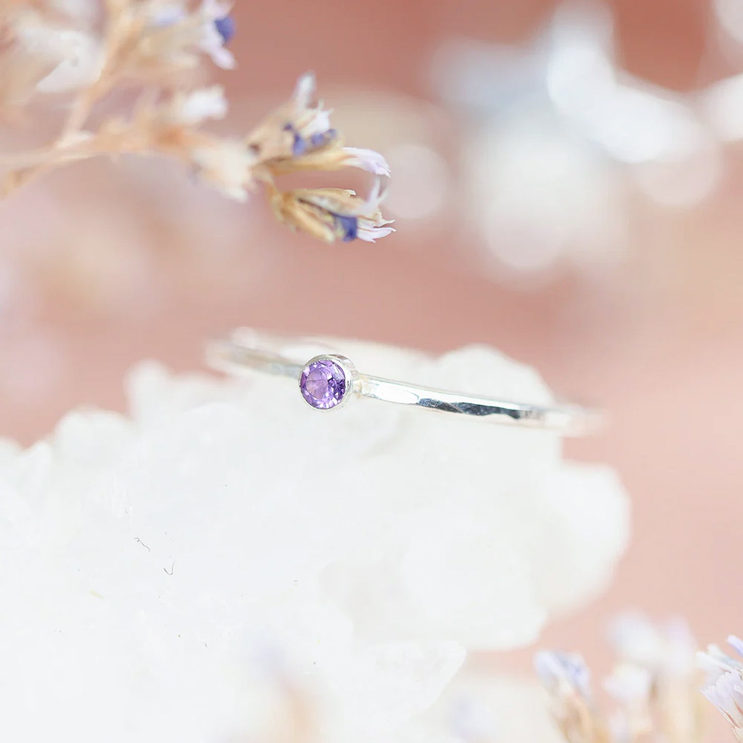 Round Amethyst Ring