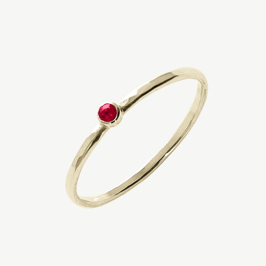 Round Garnet Ring